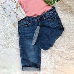 Bohme Hi-Waist Bermuda Denim Shorts